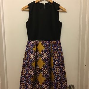 Just...Taylor Black and Gold Floral Dress - Size 2